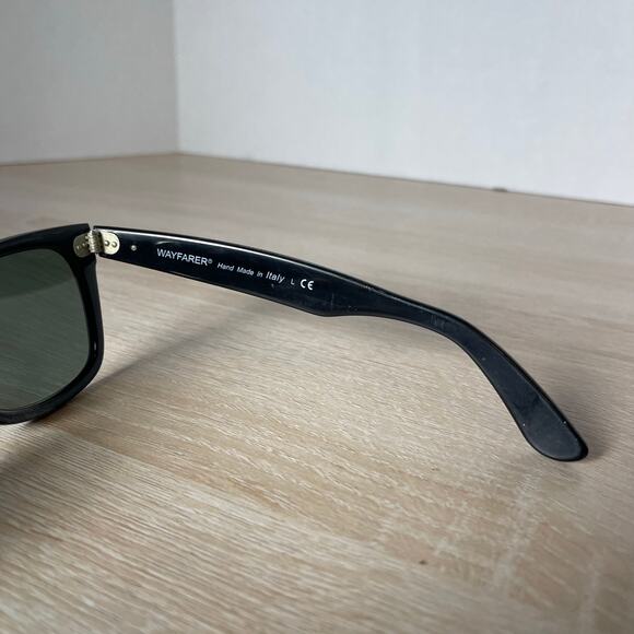 Ray-Ban RB2140 901 Wayfarer Sunglasses Black PARTS ONLY 50-22 Italy - Picture 6 of 11